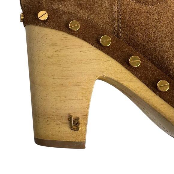Veronica Beard Decker Suede Clog Boots Hazelwood Size 6 NEW - Picture 14 of 15